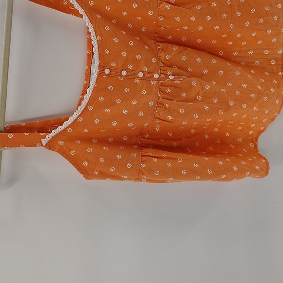 Sonoma Top Peach With Floral Print Size Medium Adjustable Straps Summer Top - Picture 2 of 8